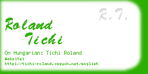 roland tichi business card